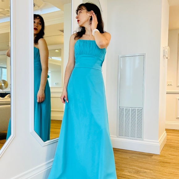 New Party Dress With Tag turquoise colour - Picture 1 of 6